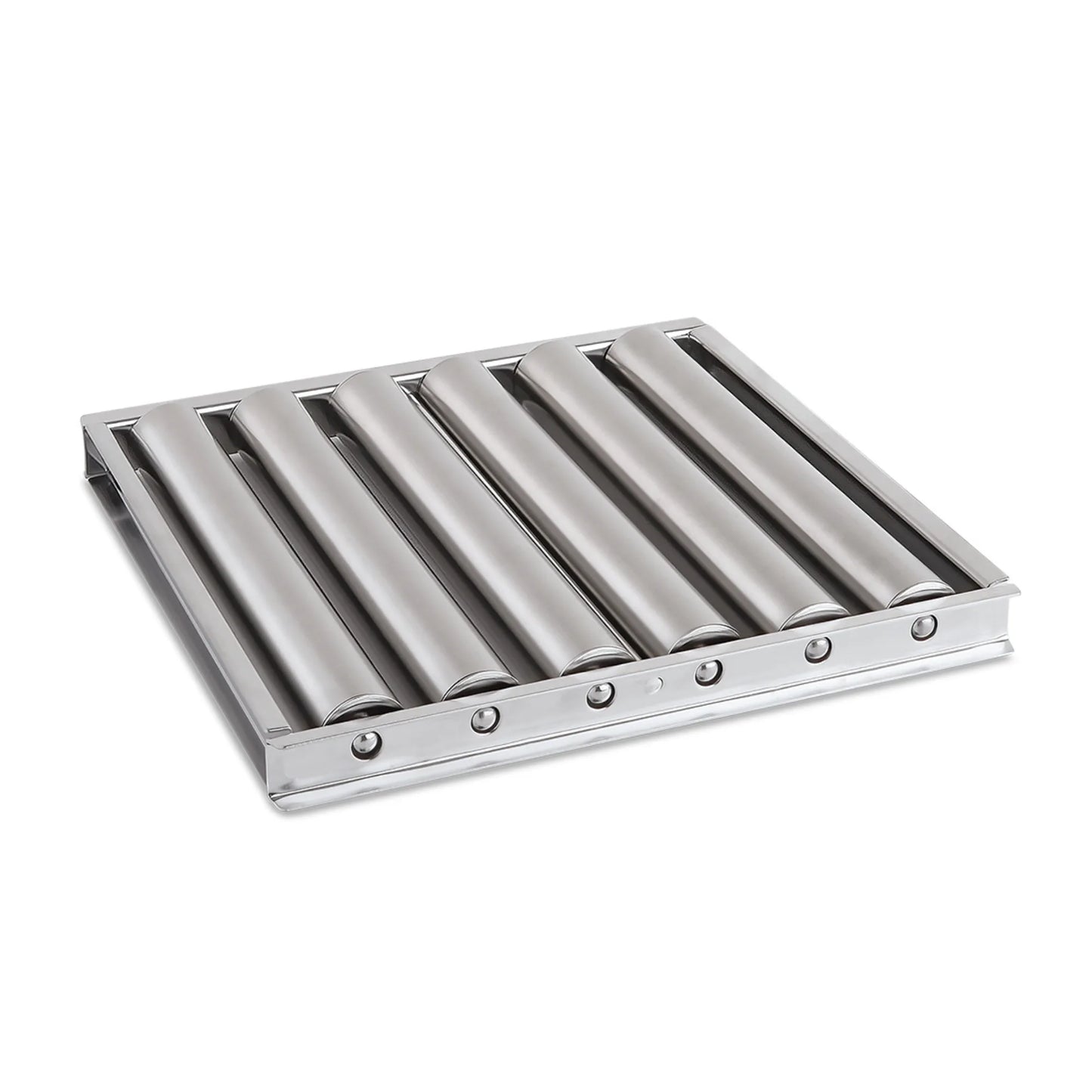 The North Point Hot Dog Roller by North Point features six parallel stainless steel rollers displayed in a white background.