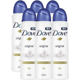 Six cans of North Point Dove Anti-Perspirant Deodorant 48h Spray, 150ml each. The pack offers long-lasting freshness and protection for up to 48 hours.