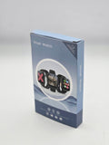 Retail packaging for the North Point Bluetooth Smart Watch for Android iOS – Black features images of the watch face with fitness tracking screens. The mostly blue box is labeled "Smart Watch" in white, showcasing the North Point brand.