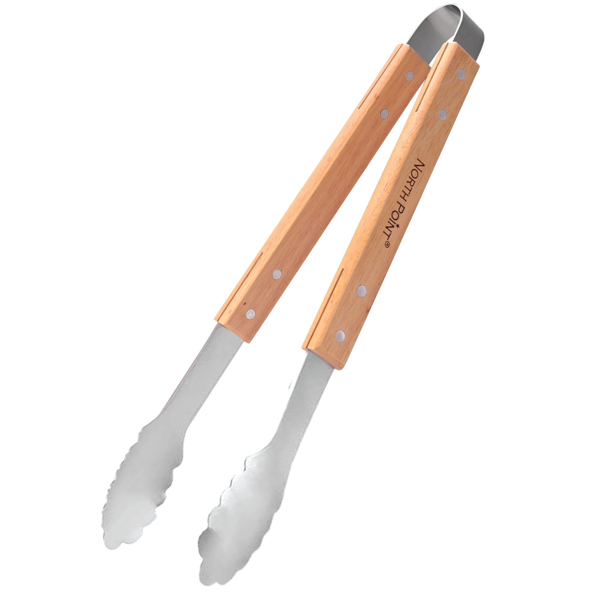 North Point® stainless steel Tongs with wooden handle
