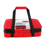 The Le Regalo 5 Piece Bake & Take Set includes a rectangular glass dish in a red insulated carrier with black handles. The packaging features the Le Regalo brand, product name, and images of the dish and carrier.