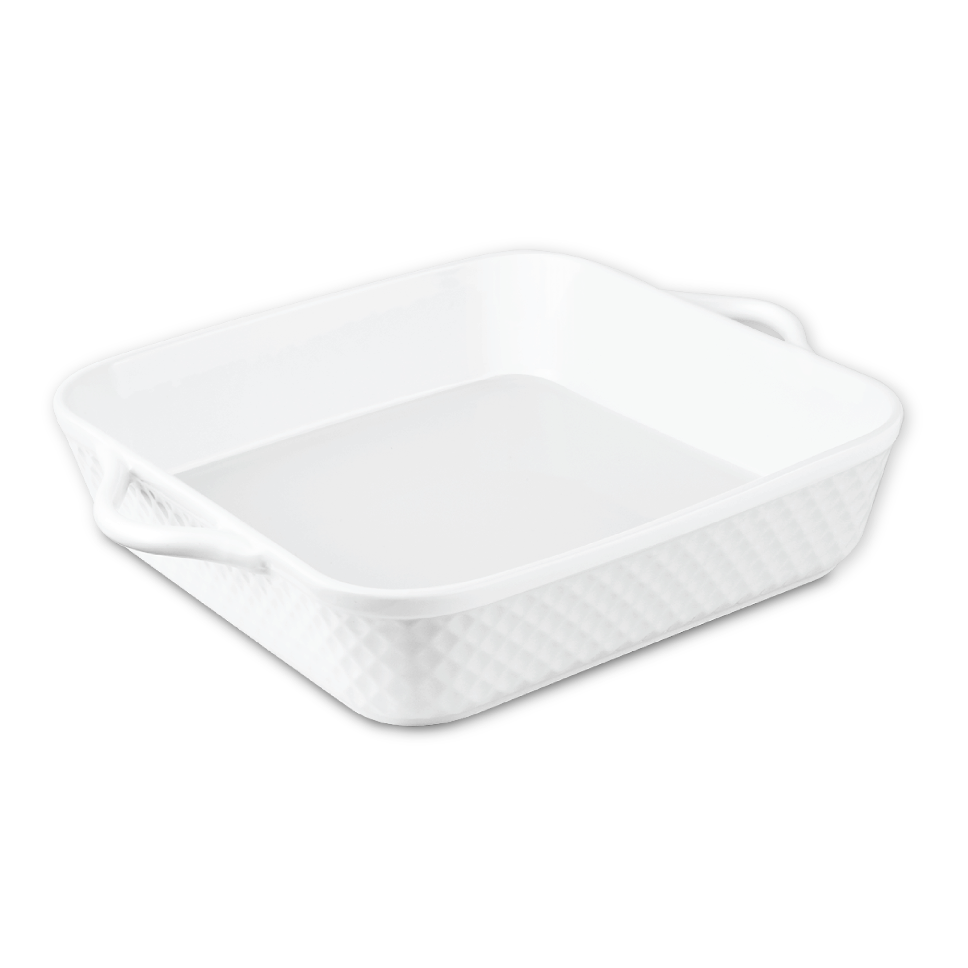 Le Regalo® 10" stoneware square baker displaying on a white background