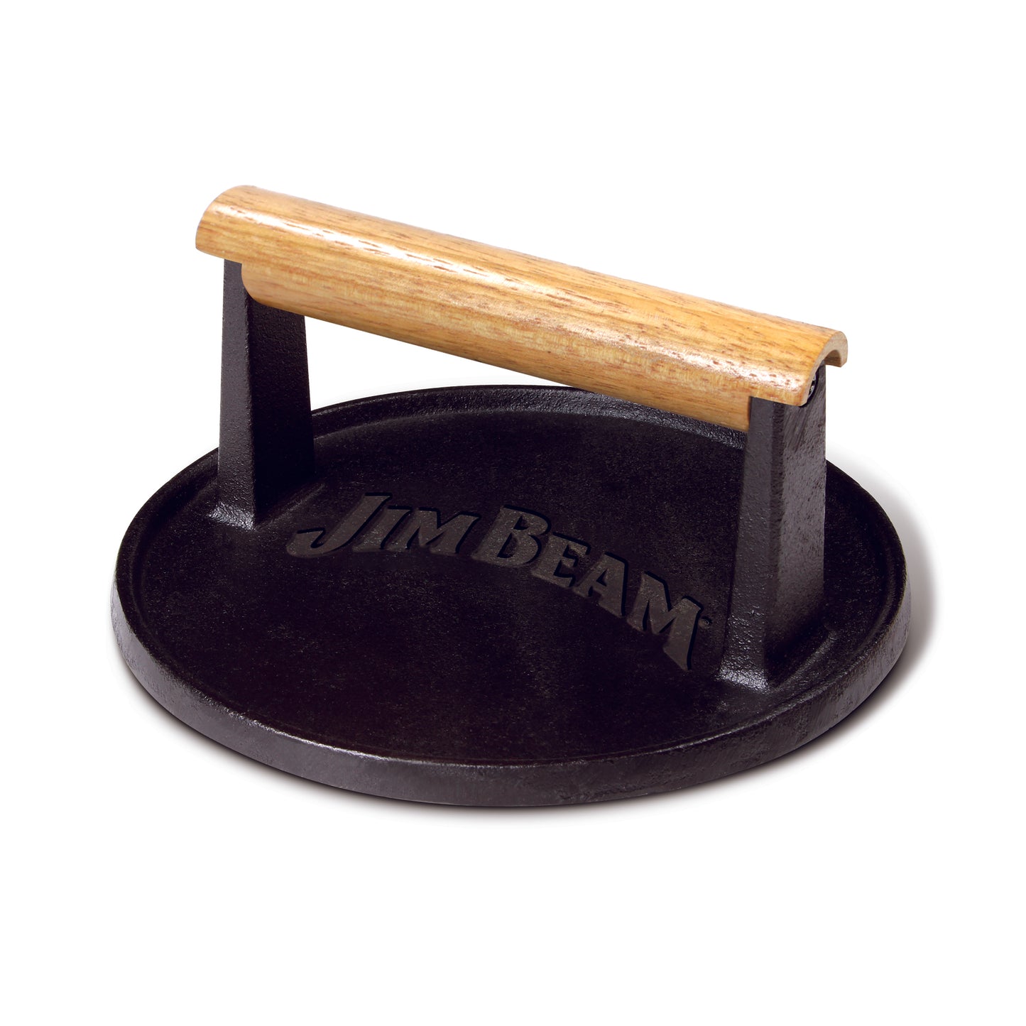 Jim Beam® Cast Iron Burger Press with Wooden Handle