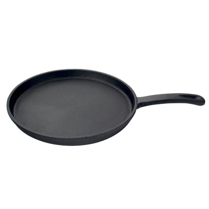 Jim Beam® Black Cast Iron 10.5" Griddle with handle displaying on a white background.