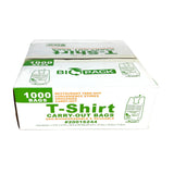 Eco-Friendly Oxo-Biodegradable T-Shirt Carry Bag white box packaging with some colorful text written on a box