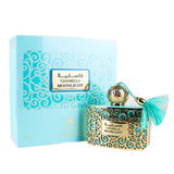 The North Point Casabella Moonlight Eau de Parfum Spray for Women (3.4 OZ) features a decorative gold and turquoise bottle with matching box, perfect for adding elegance to any feminine fragrance collection.